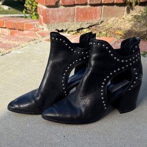 Black Studded Ankle Boots